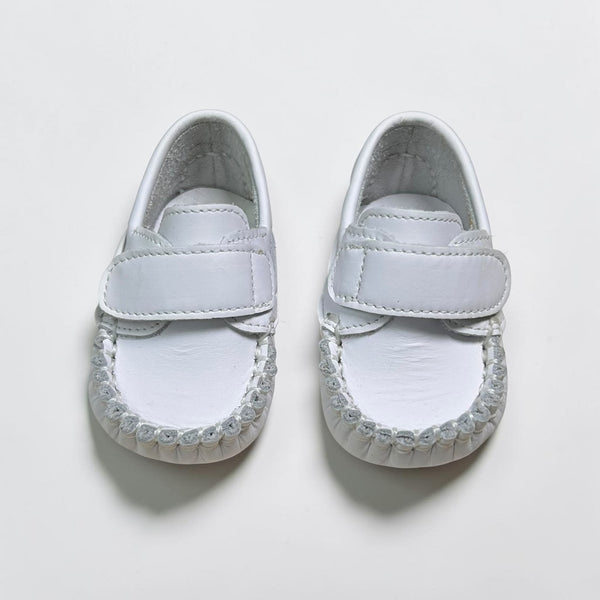 Mocasines Velcro Bebé - Blanco