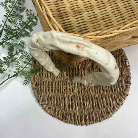 Vincha Dura Scrunchie - Fresas Crema