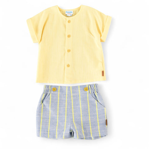 Conjunto Niño Rayas - Amarillo