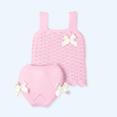 Conjunto Punto Lacitos Gorgeous - Fresa