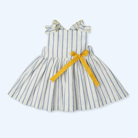 Vestido Lino Rayas Radiant - Provenza