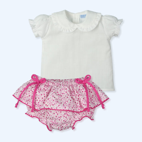 Conjunto Culotte Lazos Lovely - Kiss Fucsia