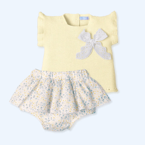 Conjunto Plumeti Estampado Resplent - Crema