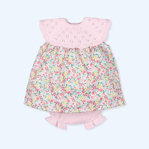 Vestido y Culotte Tejido Pinturesque - Rosa