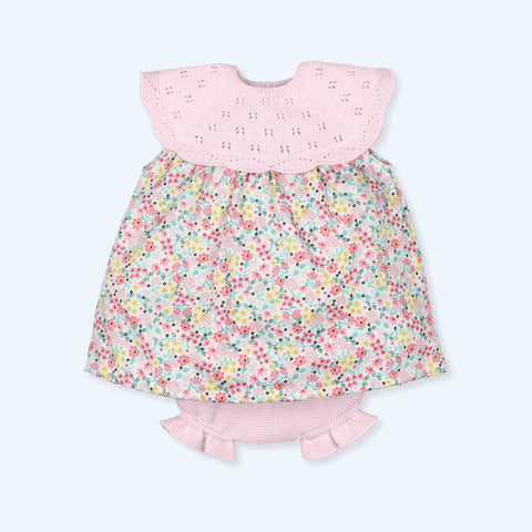 Vestido y Culotte Tejido Pinturesque - Rosa