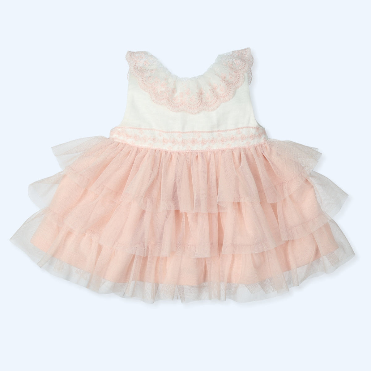 Vestido Volantes Tul Gorgeous - Nude