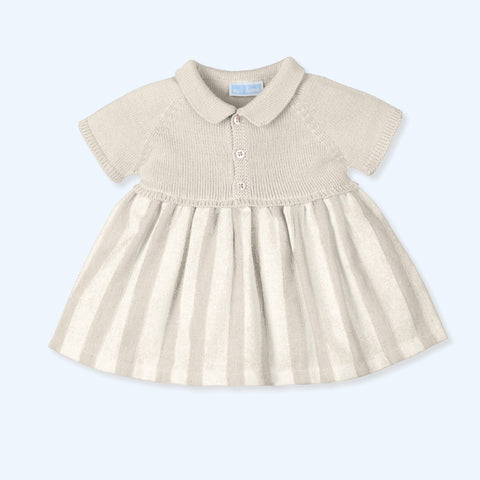 Vestido Punto y Tejido Rich - Natural