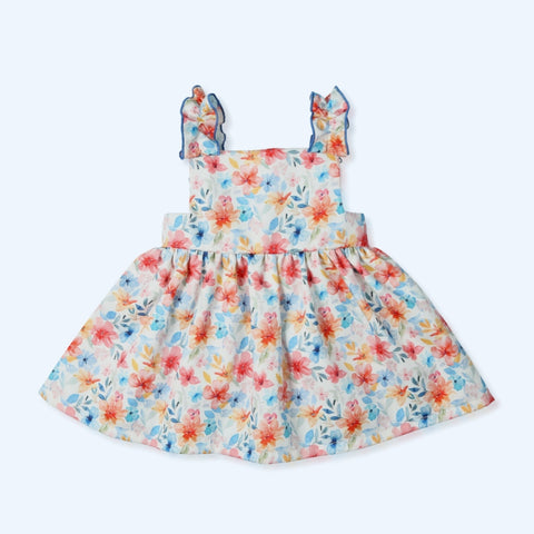 Vestido Flores Flamboyant - Náutico