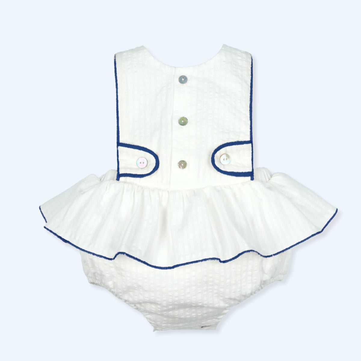 Peto con Faldita Listado Jazzy - Blanco/Nautico