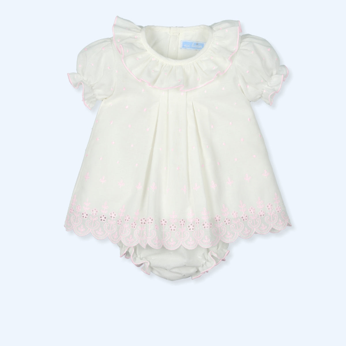 Jesusin y Culotte Bordado Sensitive - Rosa