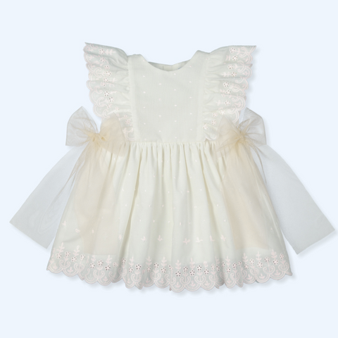 Vestido Bordado Tul Sensitive - Rosa