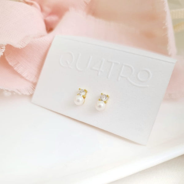 Aretes - Mini Stud Perlas II