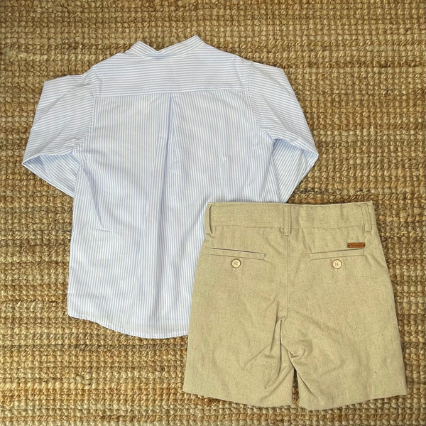 Conjunto Marino Rayas Beige