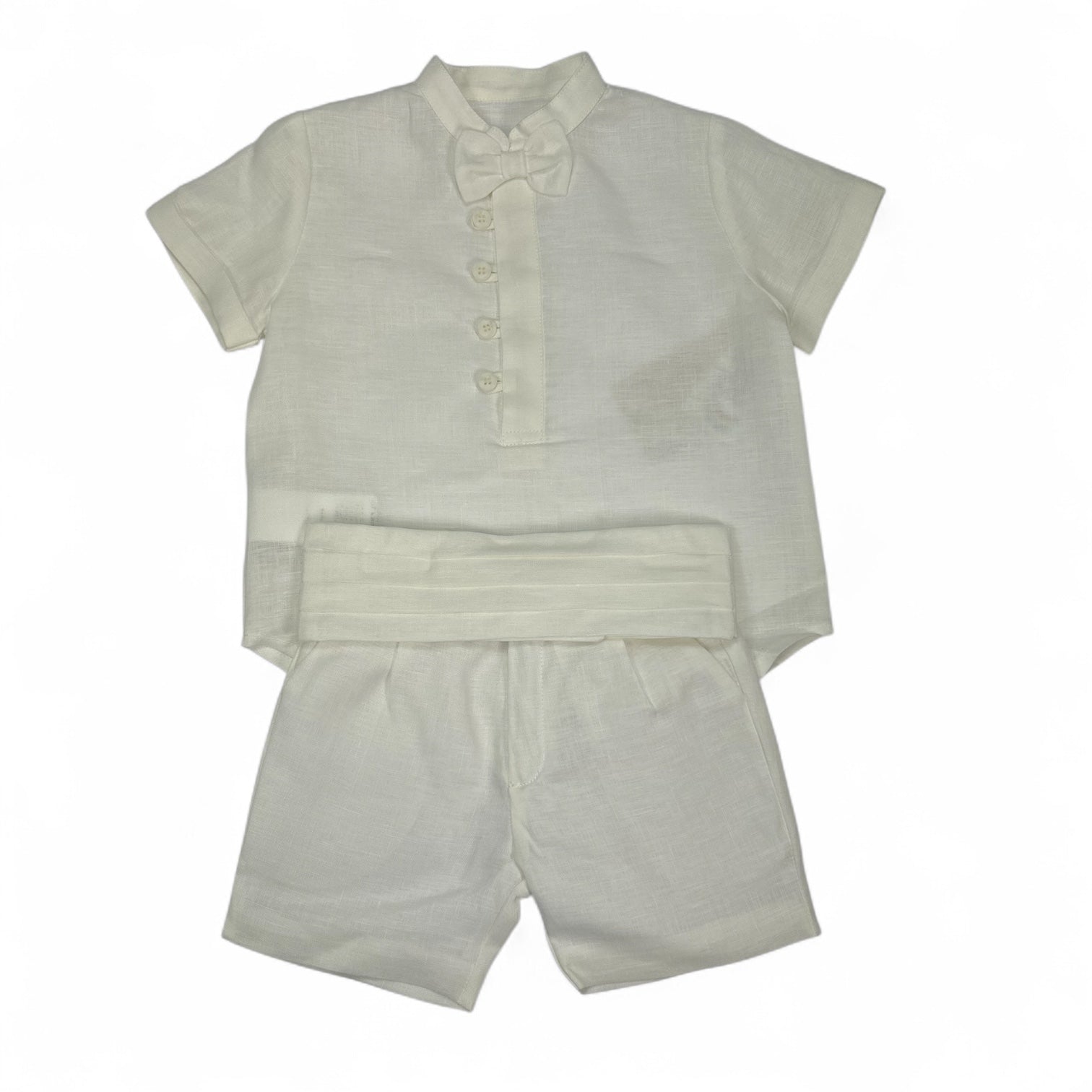 Conjunto Niño Gatito Fajín Beige