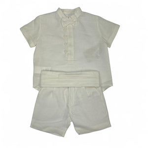 Conjunto Niño Gatito Fajín Beige