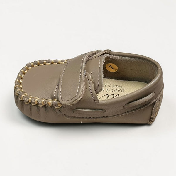 Mocasines Velcro Bebé - Piedra Oscuro