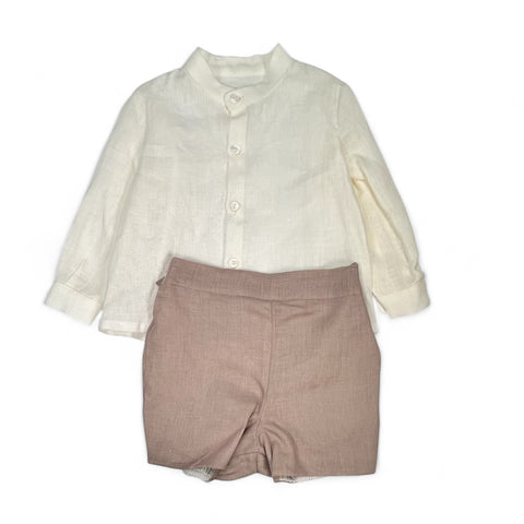 Conjunto Bebé Manga Larga Lino Safari
