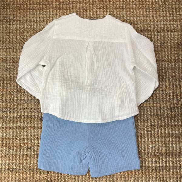 Traje Pantalon Bermuda La Caleta Celeste