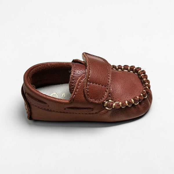 Mocasines Velcro Bebé - Marrón