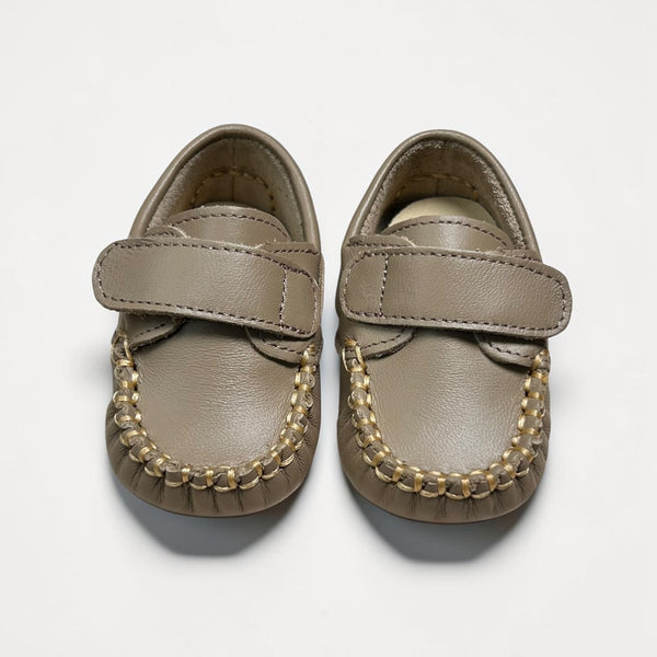 Mocasines Velcro Bebé - Piedra Oscuro