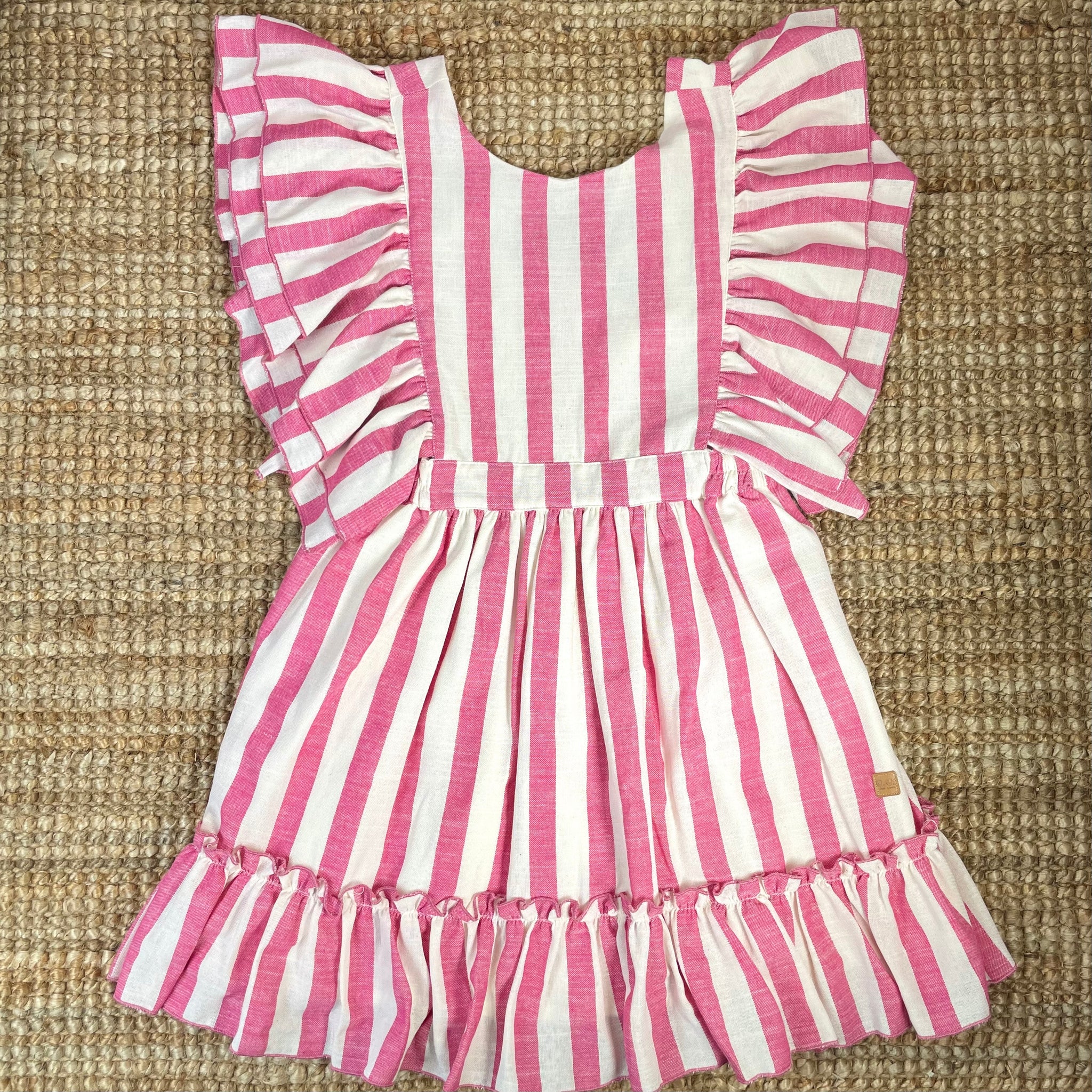 Vestido Rayas Fresa
