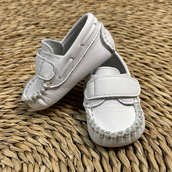 Mocasines Velcro Blanco Bebé