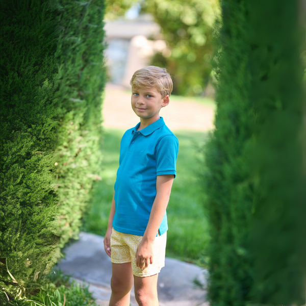 Vestido de Baño Short Étnico Amarillo