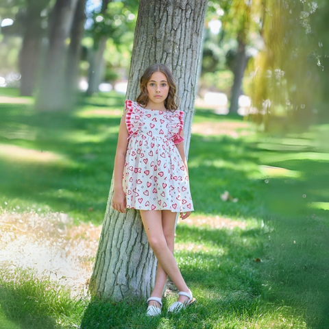 Vestido Niña Grande Corazones