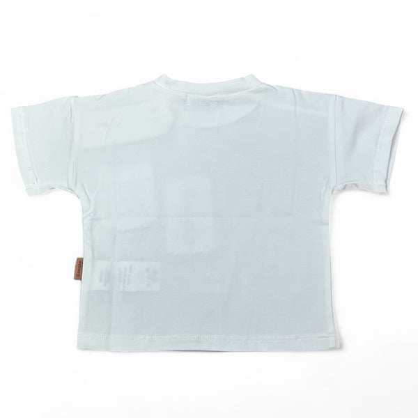 Camiseta Básica con Botones - Blanco