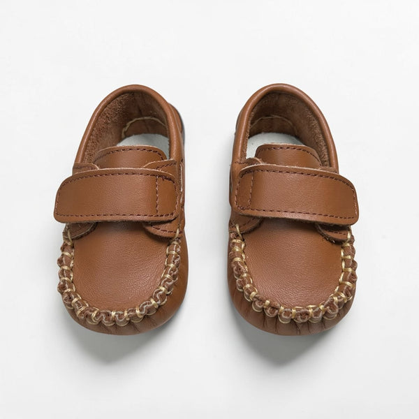 Mocasines Velcro Bebé - Cuero