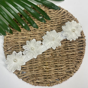 Vincha Flores y Perlas