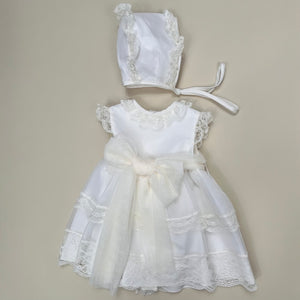 Vestido con Gorro Beige