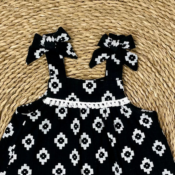 Vestido Rombitos Negro