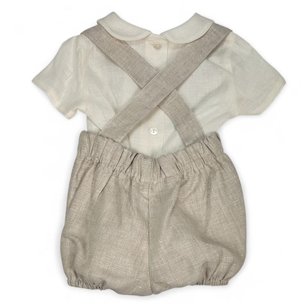 Peto Lino Manga Corta Beige