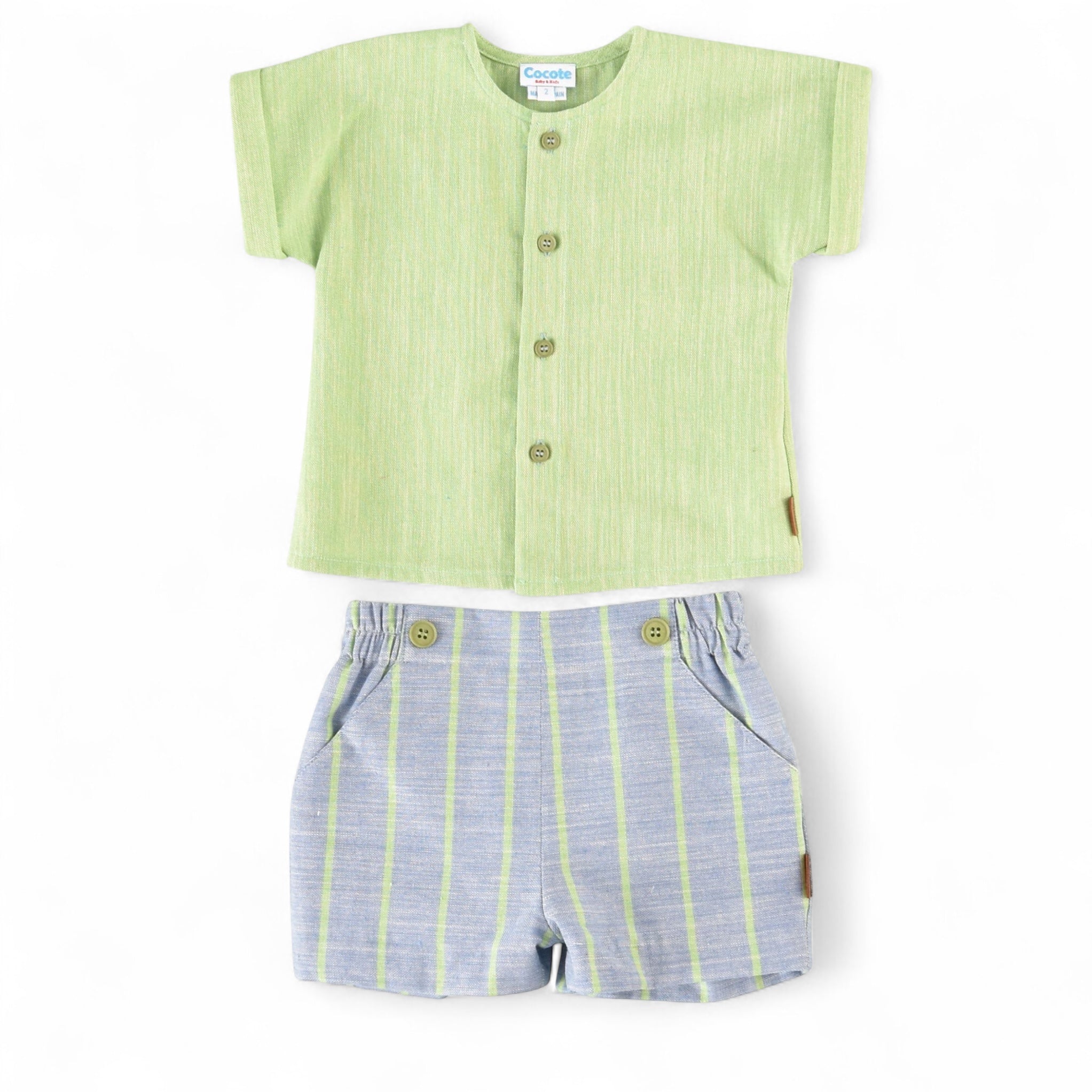 Conjunto Niño Rayas - Verde