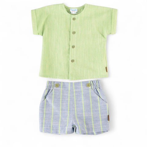 Conjunto Niño Rayas - Verde