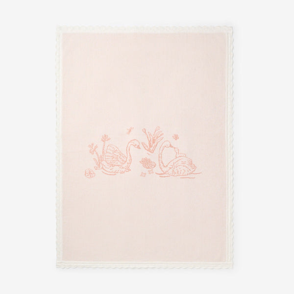 Manta de Punto Scallop - Cisne