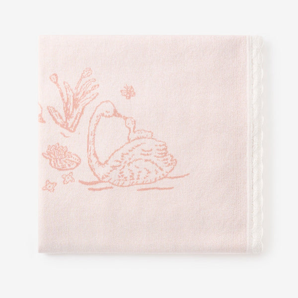 Manta de Punto Scallop - Cisne