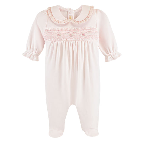 Pijama Footie Fruncido - Rosado