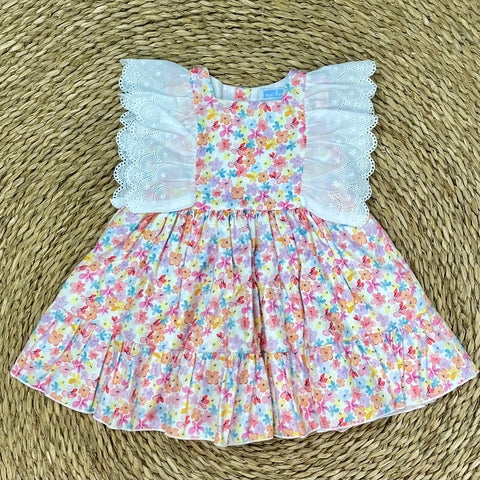 Vestido Flores Vedella - Malva