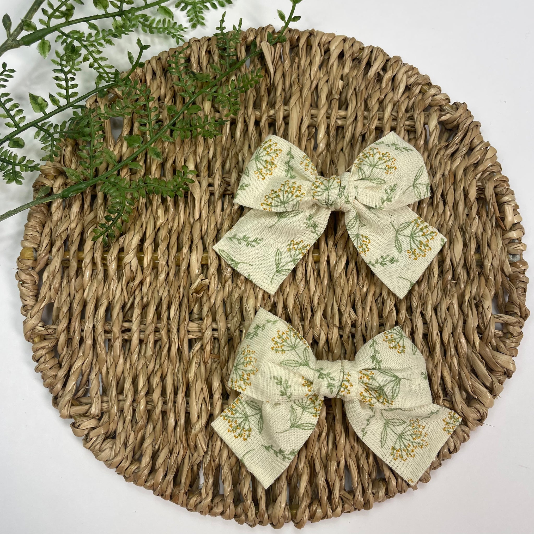 Ganchos Flor Verde - Set de 2
