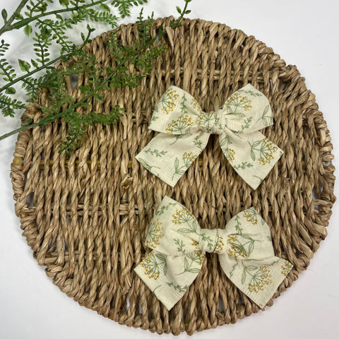 Ganchos Flor Verde - Set de 2