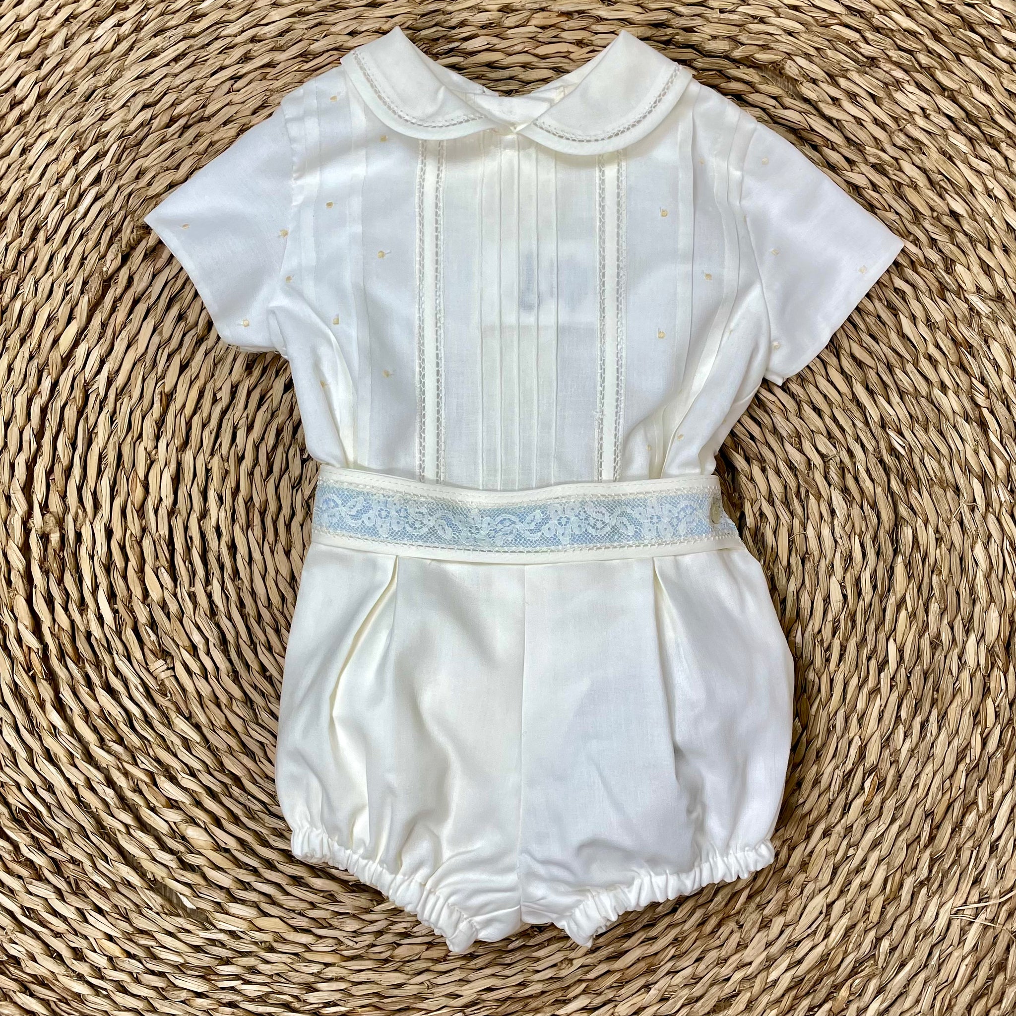 Conjunto 386 Plumetti Batista Beige/Azul