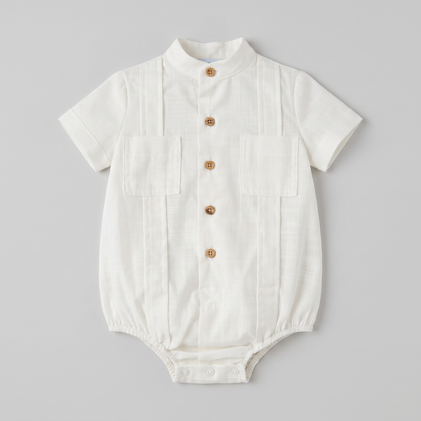 Pelele Niño Fil a Fil - Blanco