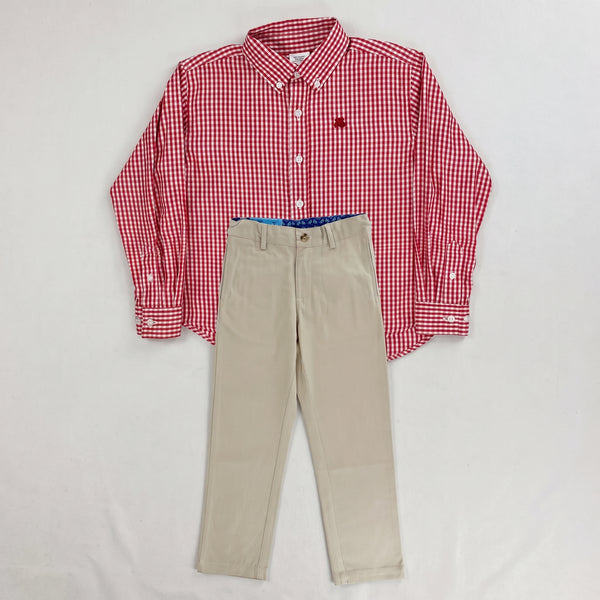 Conjunto Camisa Navidad Khaki - Roja