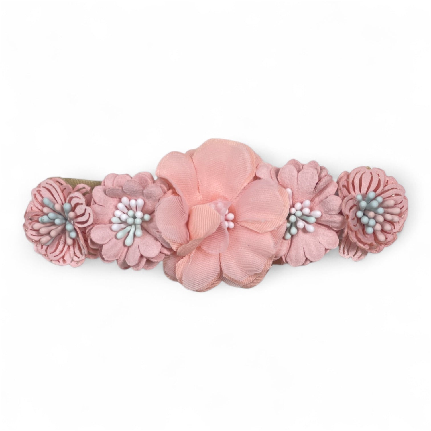 Vincha Flores Rosado
