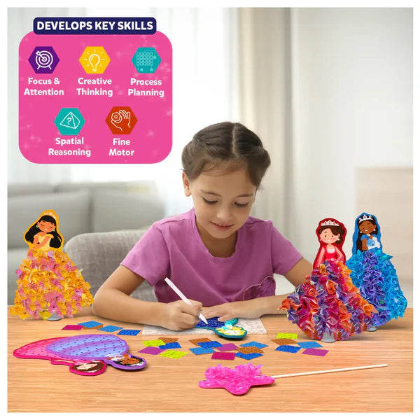 Arte con Perforaciones - Princesas Mágicas