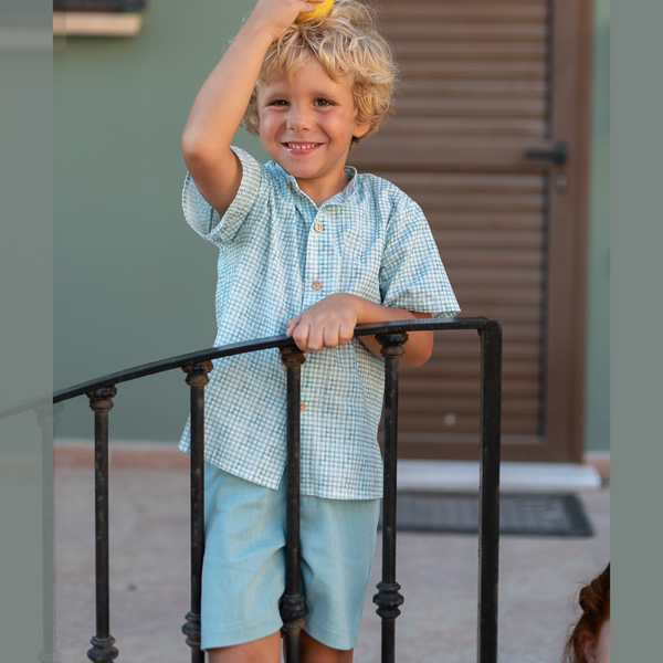 Conjunto Short Cuadros CHACHAI BABY AND KIDS