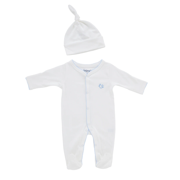 Pijama Footie Blanco/Celeste