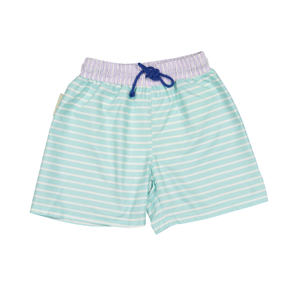 Vestido de Baño Short Clásico - Rayas Pastel